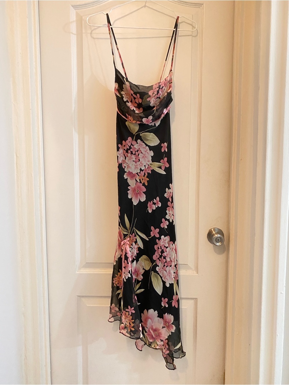 EUC Vintage Y2K Rampage black floral midi dress size 13 / women’s Large
